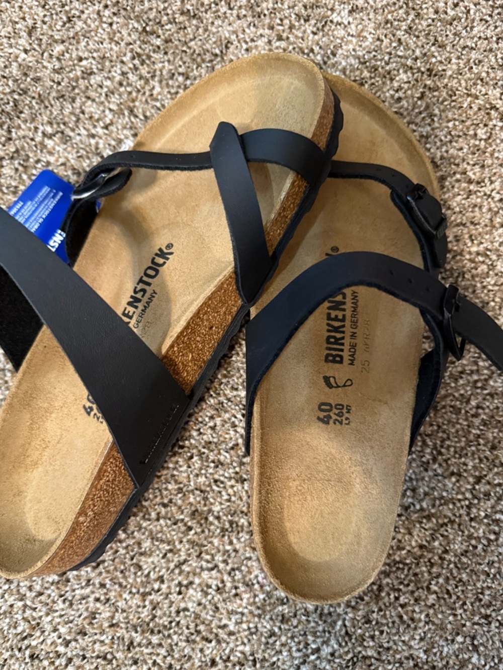 Birkenstock Women’s Black Cross-Strap Cork Sandals